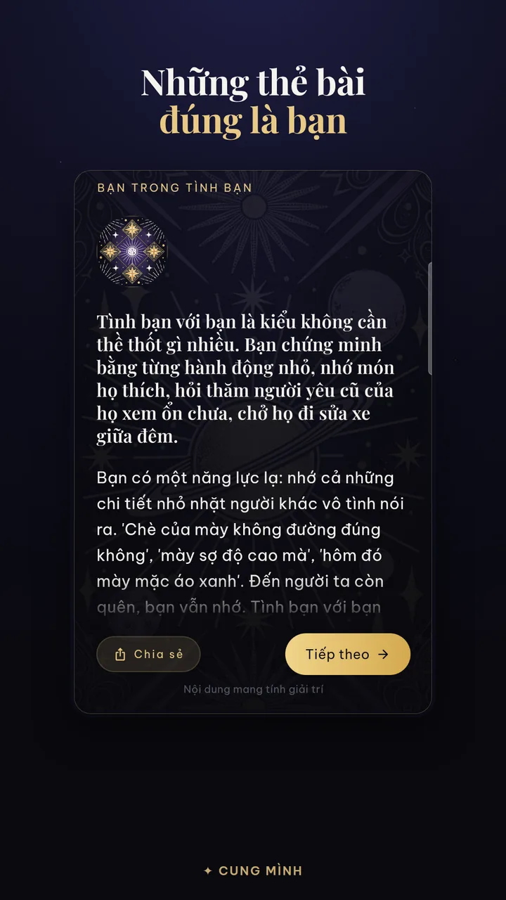 Khám phá bài đọc sâu về cung của bạn
